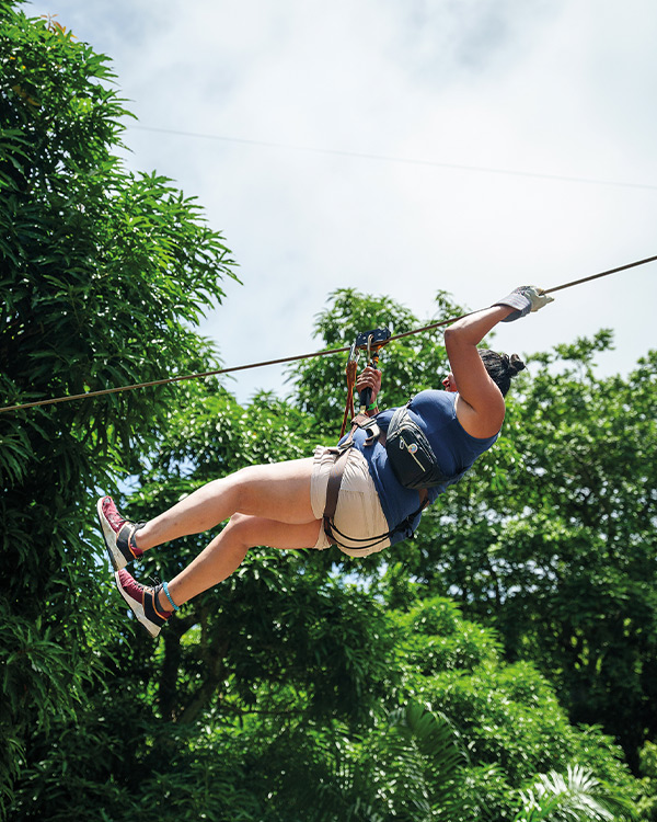 Zip-lining and treetop courses in Saint Martin