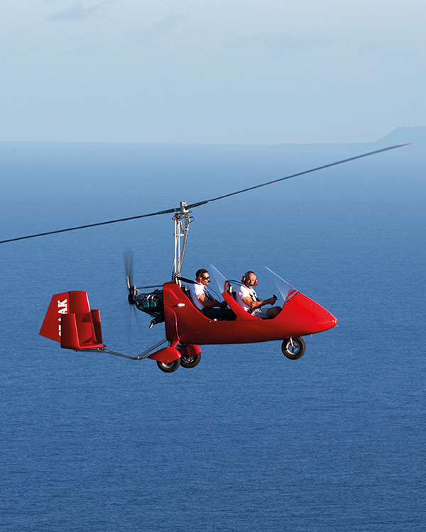 Gyrocopter flights over Saint Martin