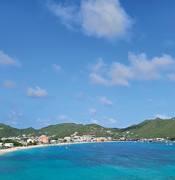 View over Philipsburg Bay